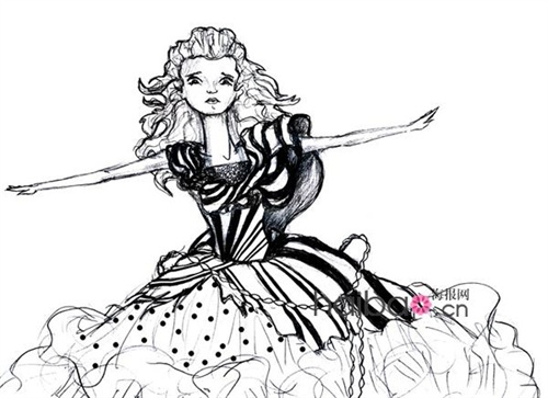 《爱丽丝梦游仙境》人物服装设计草图+超赞灵