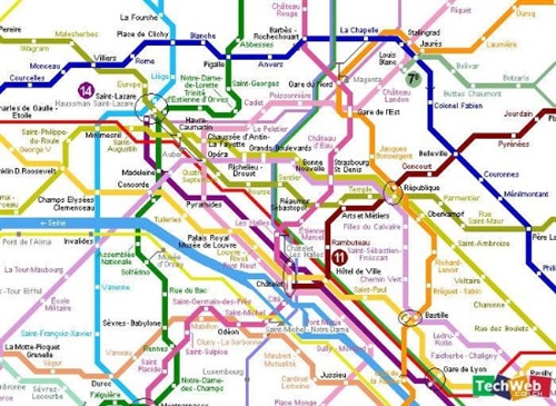 【地下宫殿】--巴黎地铁图(修改+补充) 理想国度 电影