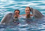 Alberto Contador and Tom Boonen swim wit