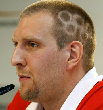 [奥运花边]诺天王五环发型迎奥运